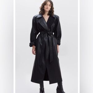 Frankie shop faux leather trench